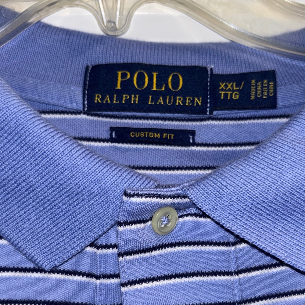 Polo by Ralph Lauren Blue Striped Polo Shirt - Picture 2 of 4